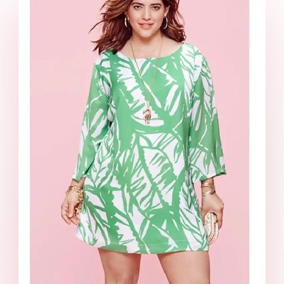 Lilly Pulitzer for Target Dresses & Skirts - Lilly Pulitzer Target Dress Womens XS Green Flare Sleeve Satin Boom Boom Mini